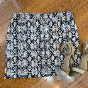 Boohoo snake print mini skirt